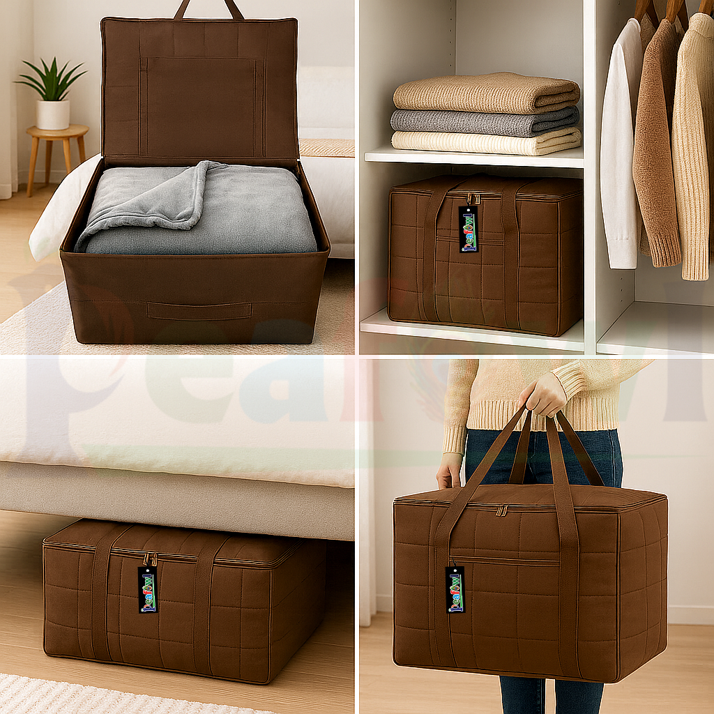 Jumbo Storage Bag for Blanket, Saree, Double Bed Quilt - Image 4