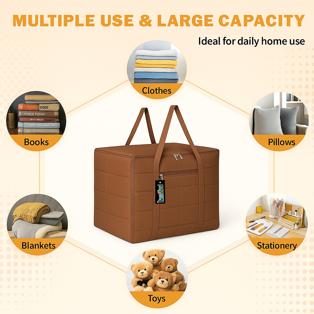 Jumbo Storage Bag for Blanket, Saree, Double Bed Quilt - Image 7