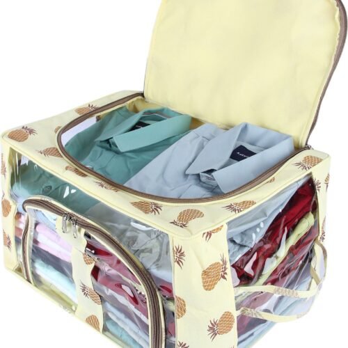 Transparent Moisture Proof Storage Box, Saree Cover Wardrobe Organizer bag