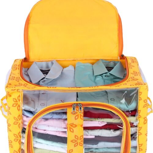 Peafowl Double Bed Blanket Bag Cover/Saree Bag With Water Proof Dust Proof/King Size Blanket Cover Jumbo Bag