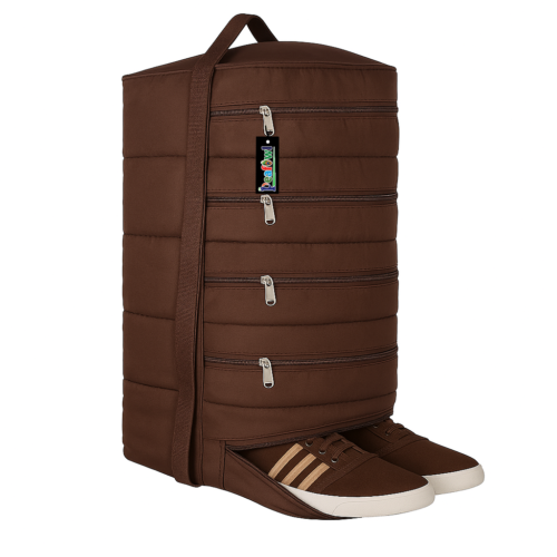 Shoe Cover, 5 Pocket Sleeper Sandals Shoes Cover,Travelling Kit - Coffee