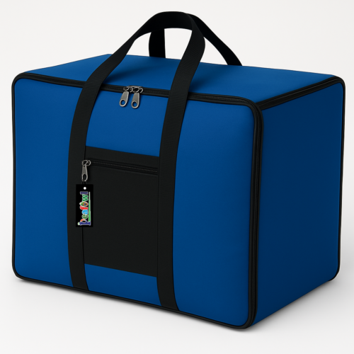 Underbed Storage Bag Moisture Proof Cloth Organiser (Royal Blue, Black)